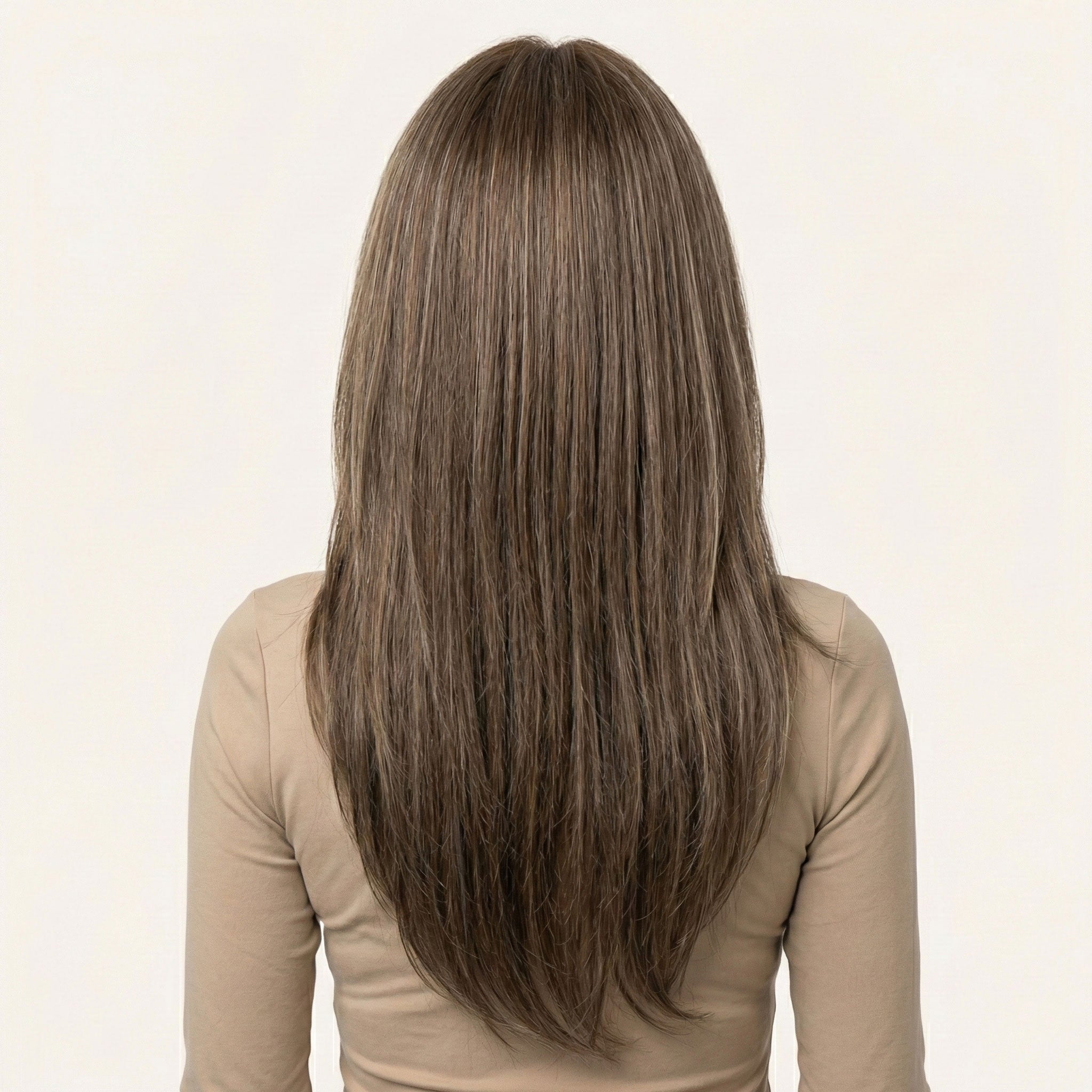 Perruque Synthétique Brune Longue - Querida - dos