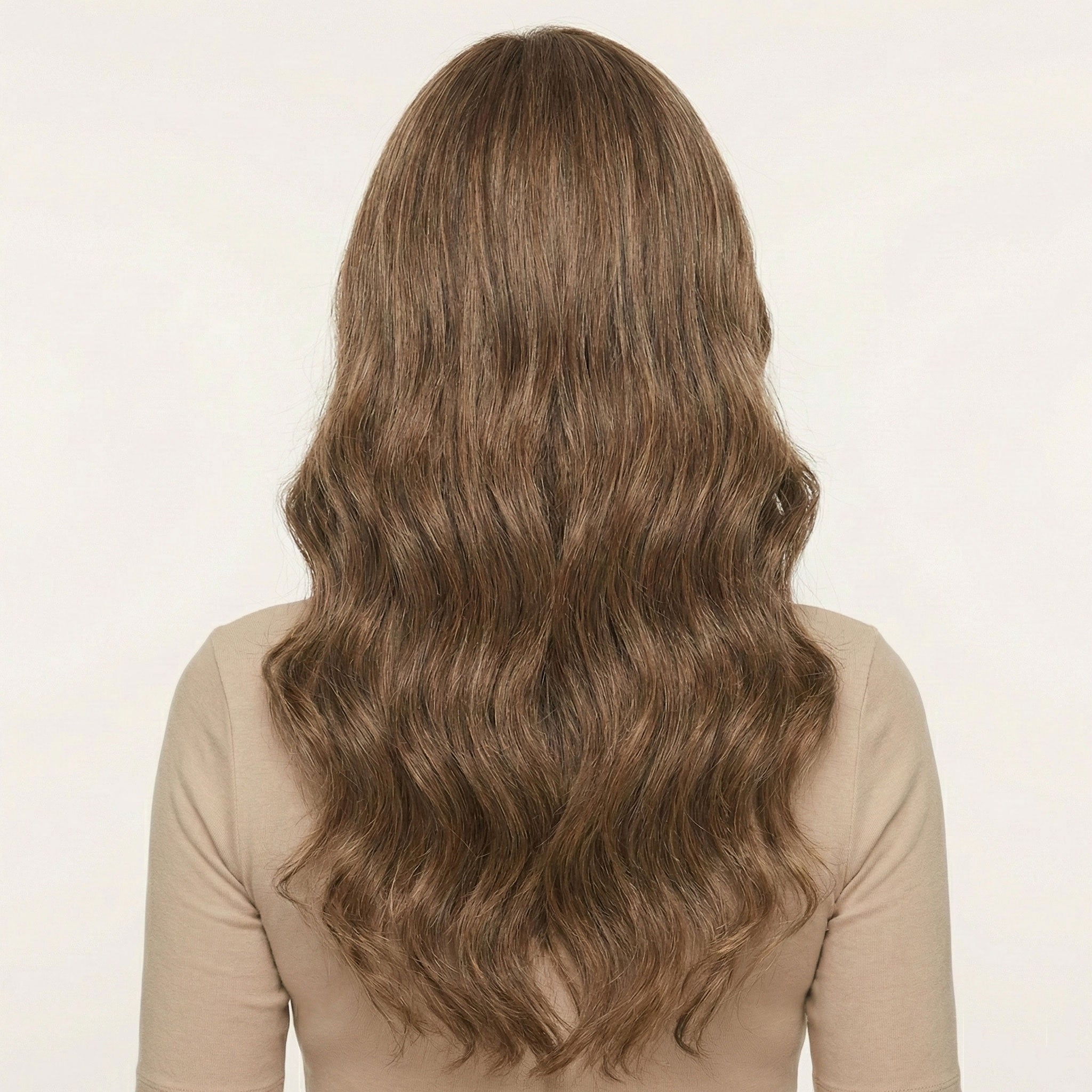 Perruque Synthétique Brune Longue - Sibylle - dos