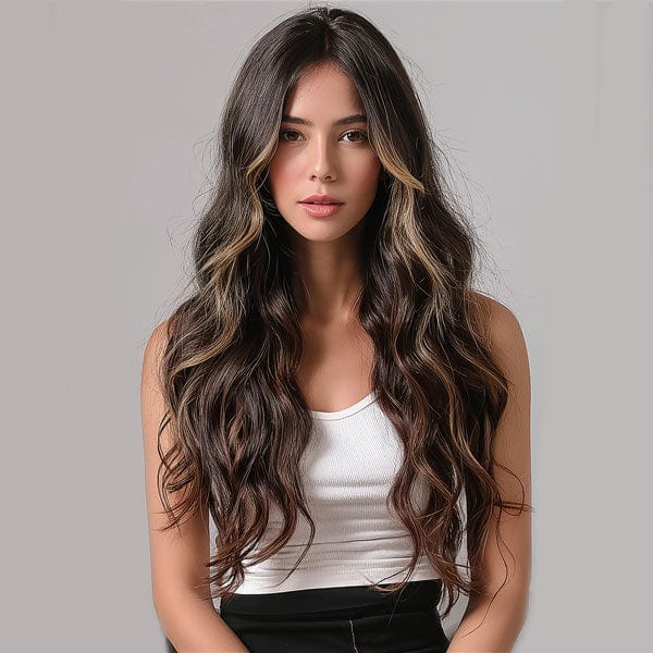 Perruque Synthétique Brune Longue - Ulrika