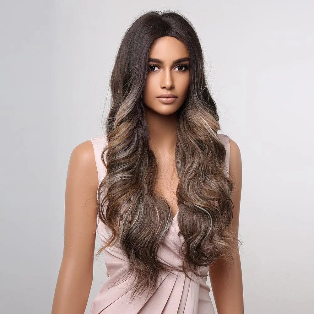 Perruque Synthétique Brune Longue - Aveline