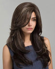 Perruque Synthétique Brune Longue - Donatella - Perruque Femme