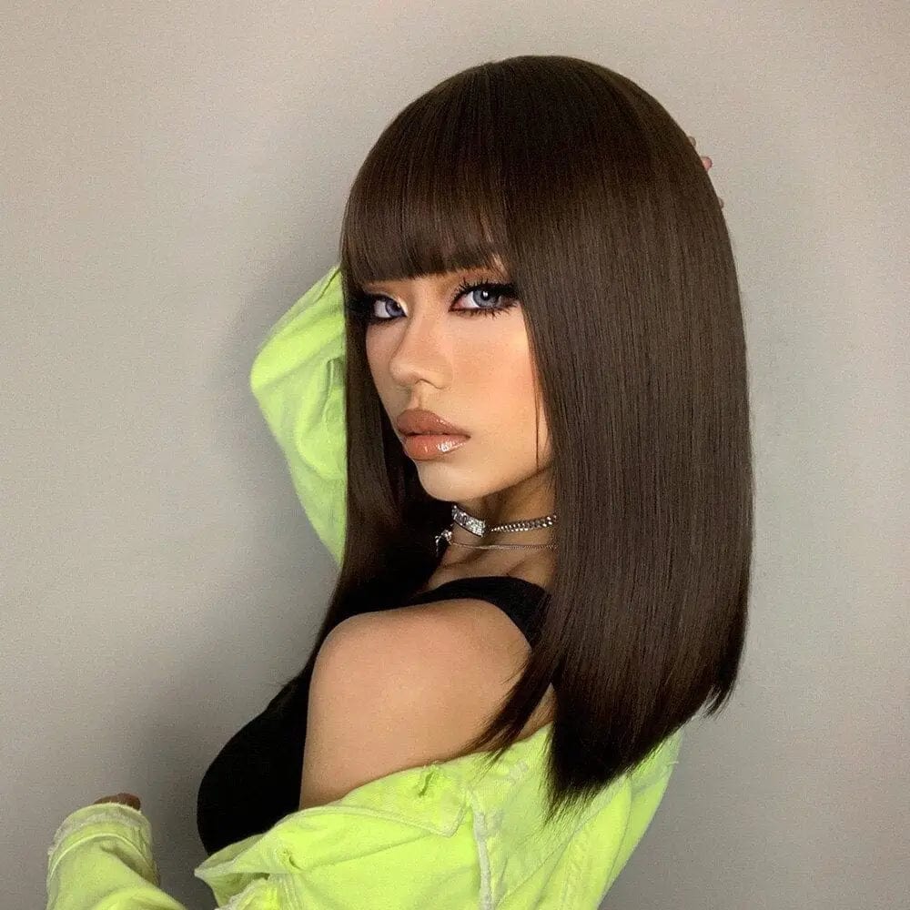 Perruque Synthétique Brune Longue - Indira