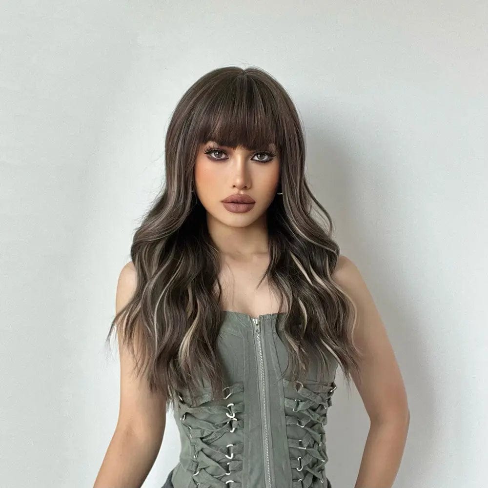 Perruque Synthétique Brune Longue - Ivonne