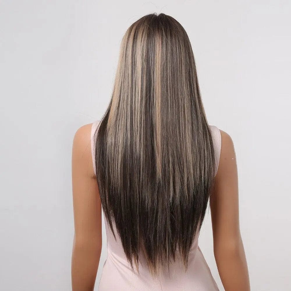 Perruque Synthétique Brune Longue - Sapphira