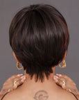 Perruque Synthétique Brune Méché Rouge Courte - Amélie - Perruque Femme