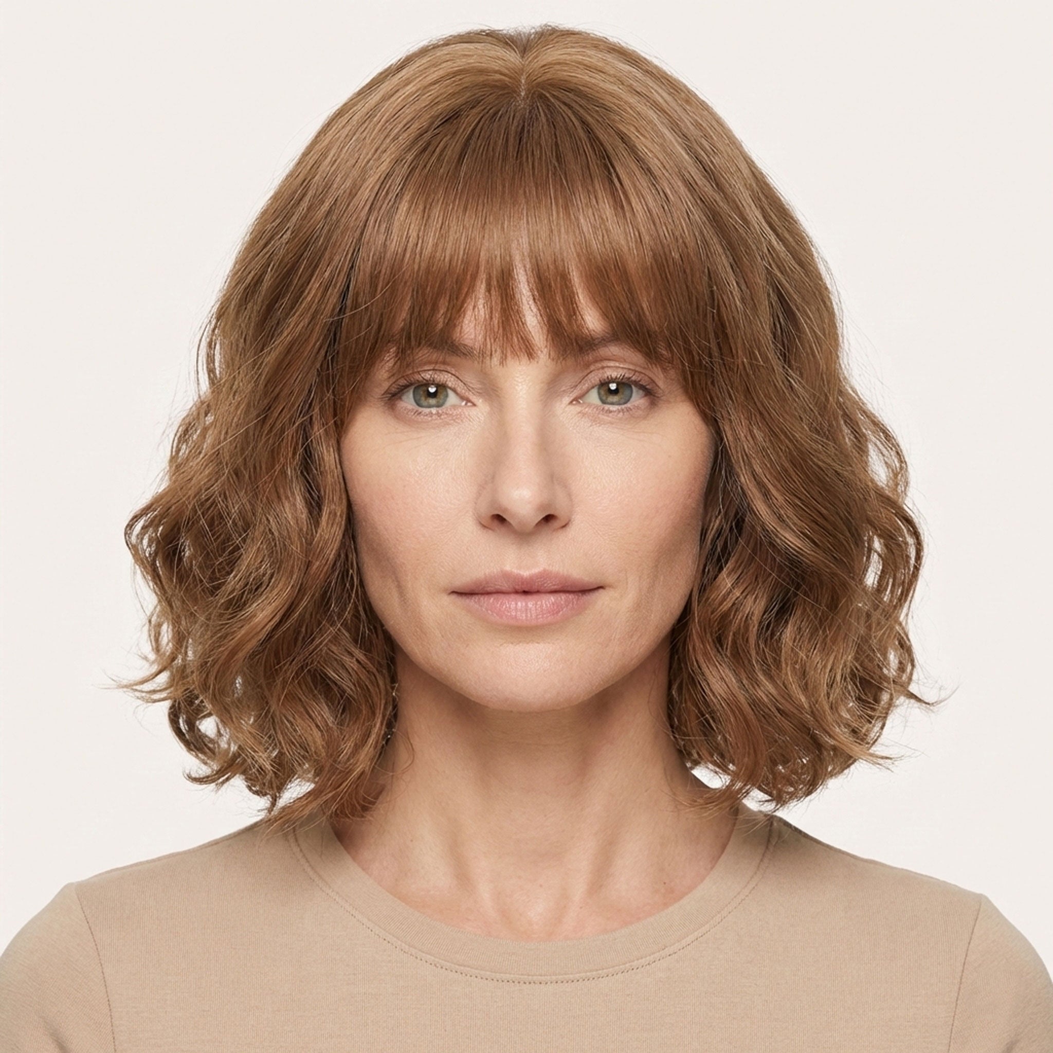 Perruque Synthétique Brune Mi-Longue - Joëlle