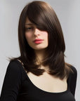 Perruque Synthétique Brune Mi-Longue - Patricia