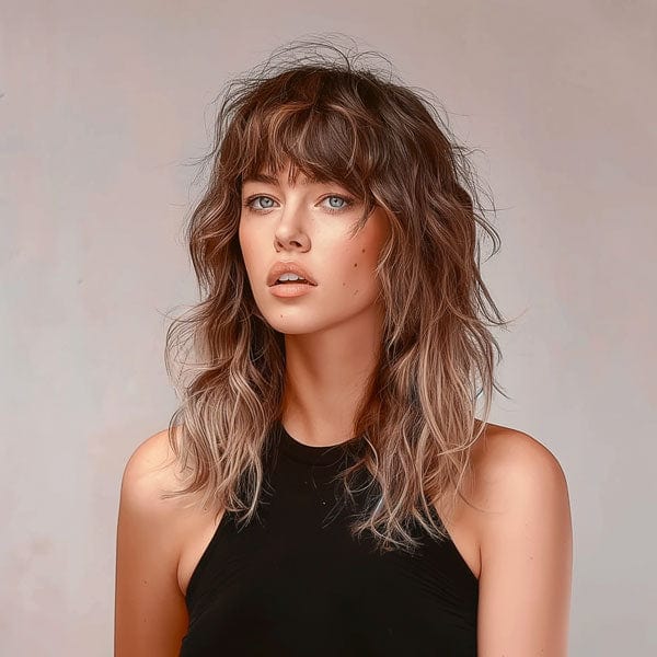 Perruque Synthétique Brune Mi-Longue - Willow