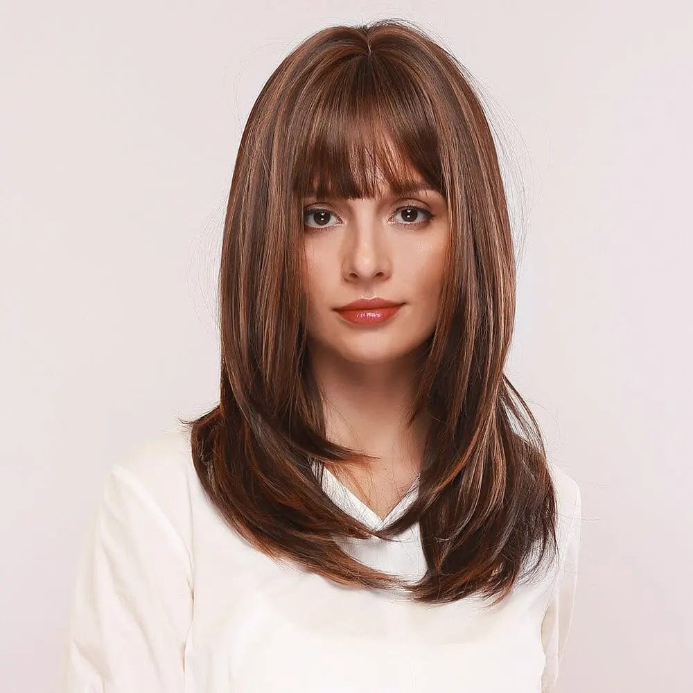 Perruque Synthétique Brune Mi-Longue - Karissa