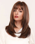Perruque Synthétique Brune Mi-Longue - Karissa - Perruque Femme