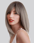 Perruque Synthétique Brune Mi-longue - Romilly - Perruque Femme