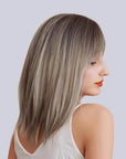 Perruque Synthétique Brune Mi-longue - Romilly - Perruque Femme