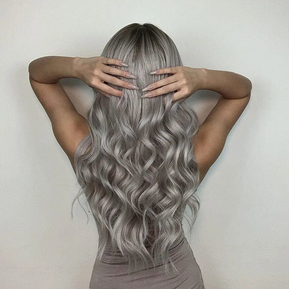 Perruque Synthétique Grise Longue - Valeska