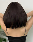 Perruque Synthétique Noire A Frange Mi-Longue - Karima - Perruque Femme