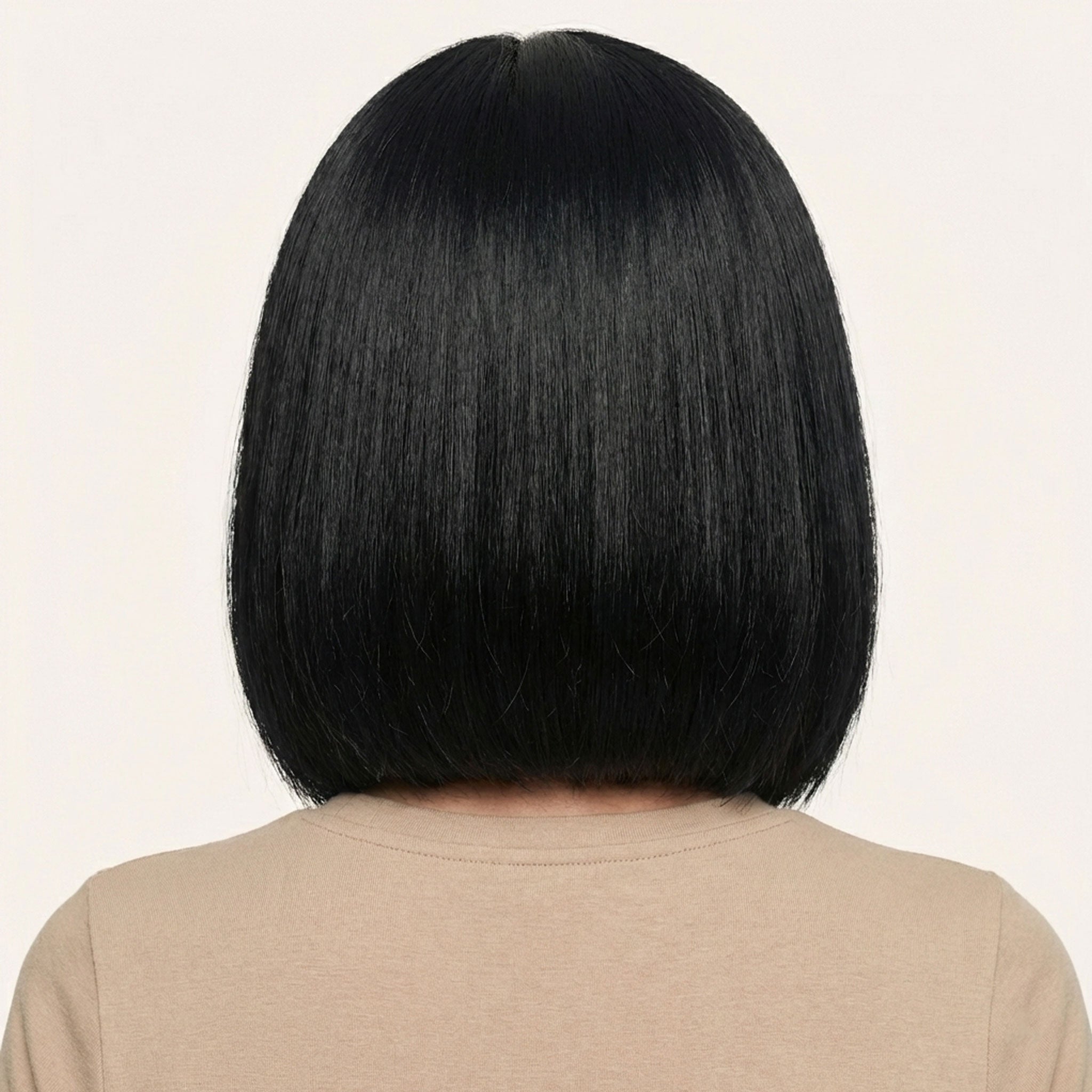 Perruque Synthétique Noire Courte - Océane - dos