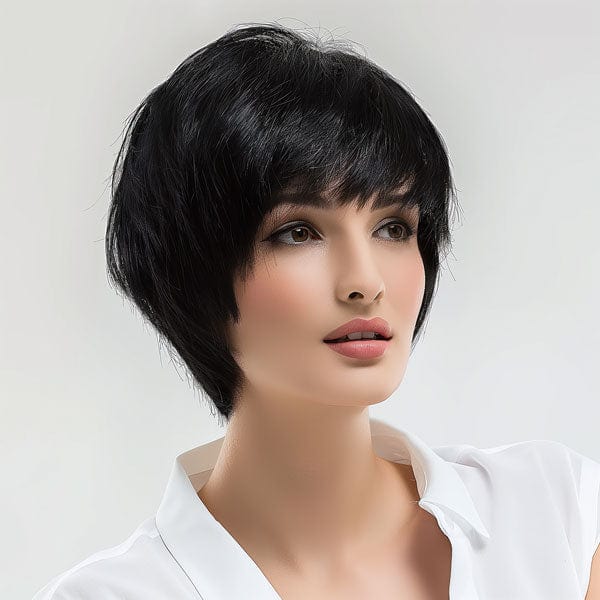 Perruque Synthétique Noire Courte - Sariel