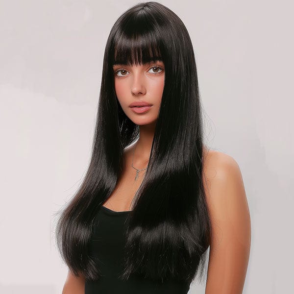 Perruque Synthétique Noire Longue - Enya