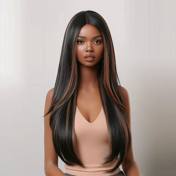 Perruque Synthétique Noire Longue - Quintina