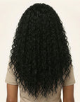 Perruque Synthétique Noire Longue - Seraphina - dos