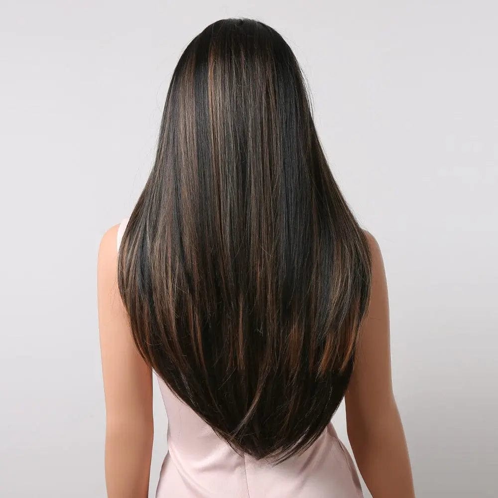 Perruque Synthétique Noire Longue - Quintina