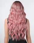 Perruque Synthétique Rose Bouclée Longue - Éliane - Perruque Femme