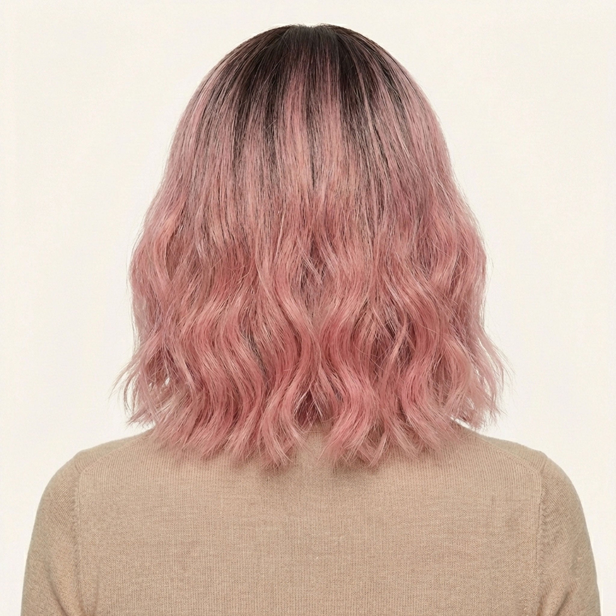 Perruque Synthétique Rose Courte - Cecily