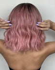 Perruque Synthétique Rose Courte - Cecily - Perruque Femme