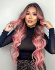 Perruque Synthétique Rose Longue - Fernanda