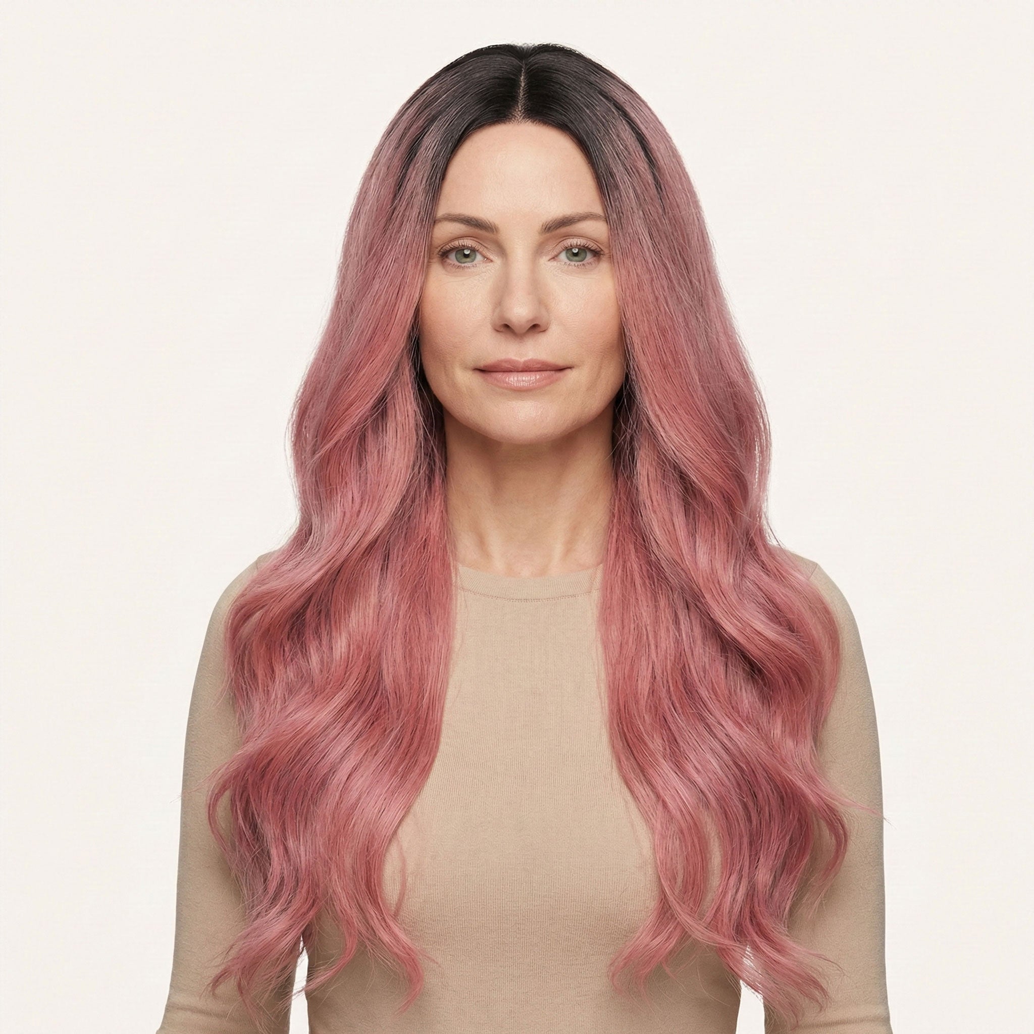 Perruque Synthétique Rose Longue - Leticia