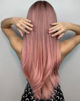 Perruque Synthétique Rose Longue - Roxelana - Perruque Femme