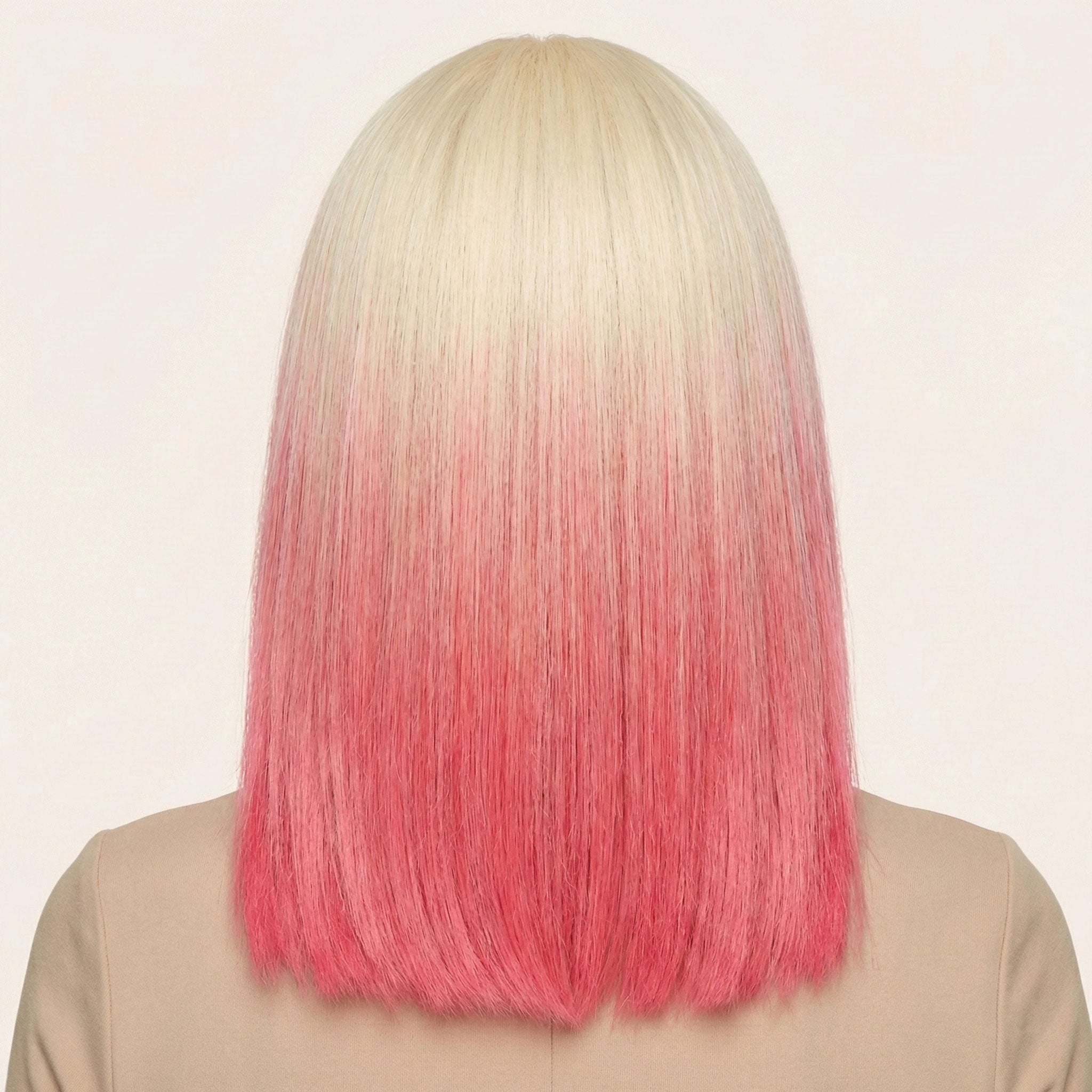 Perruque Synthétique Rose Mi-longue - Jocasta - dos