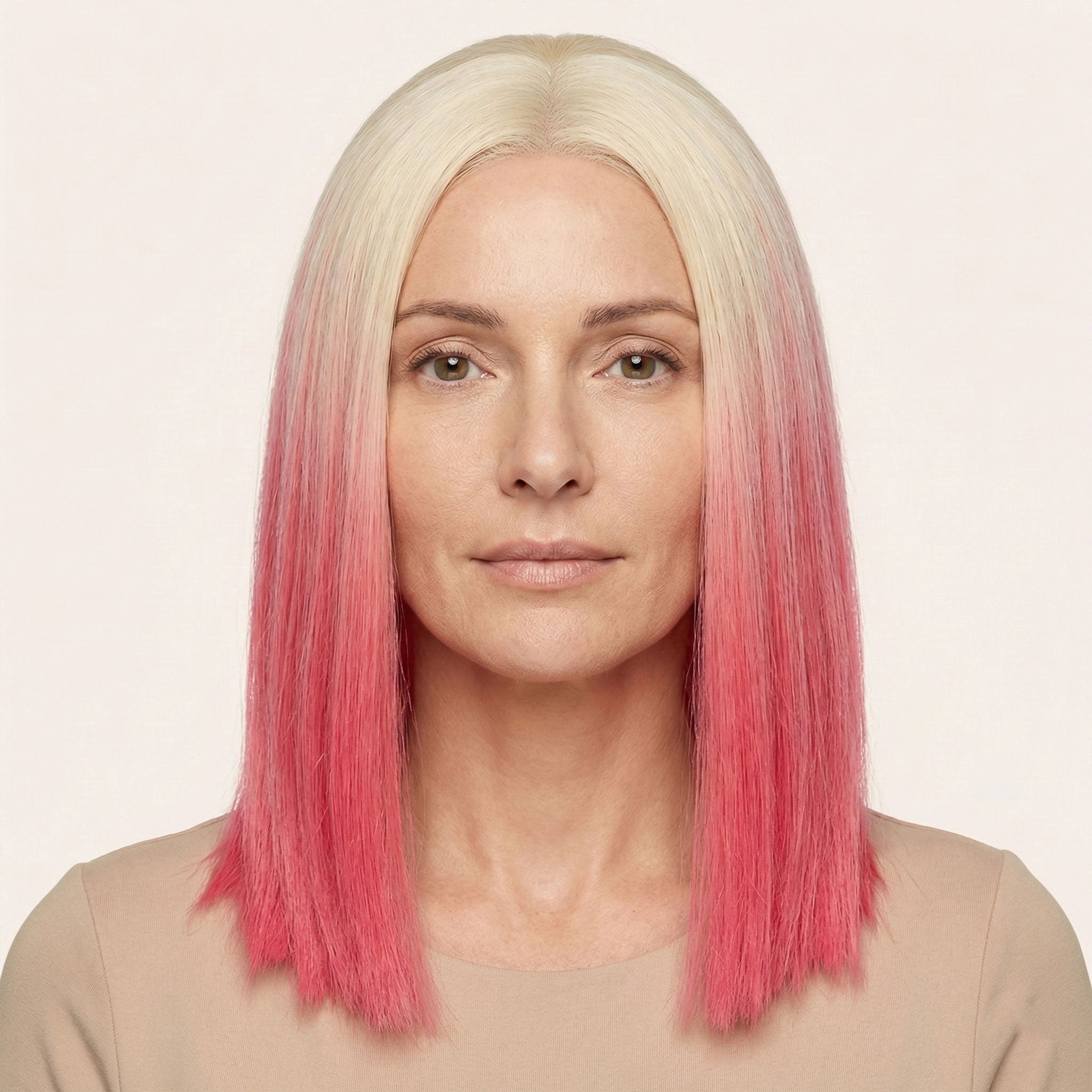 Perruque Synthétique Rose Mi-longue - Jocasta