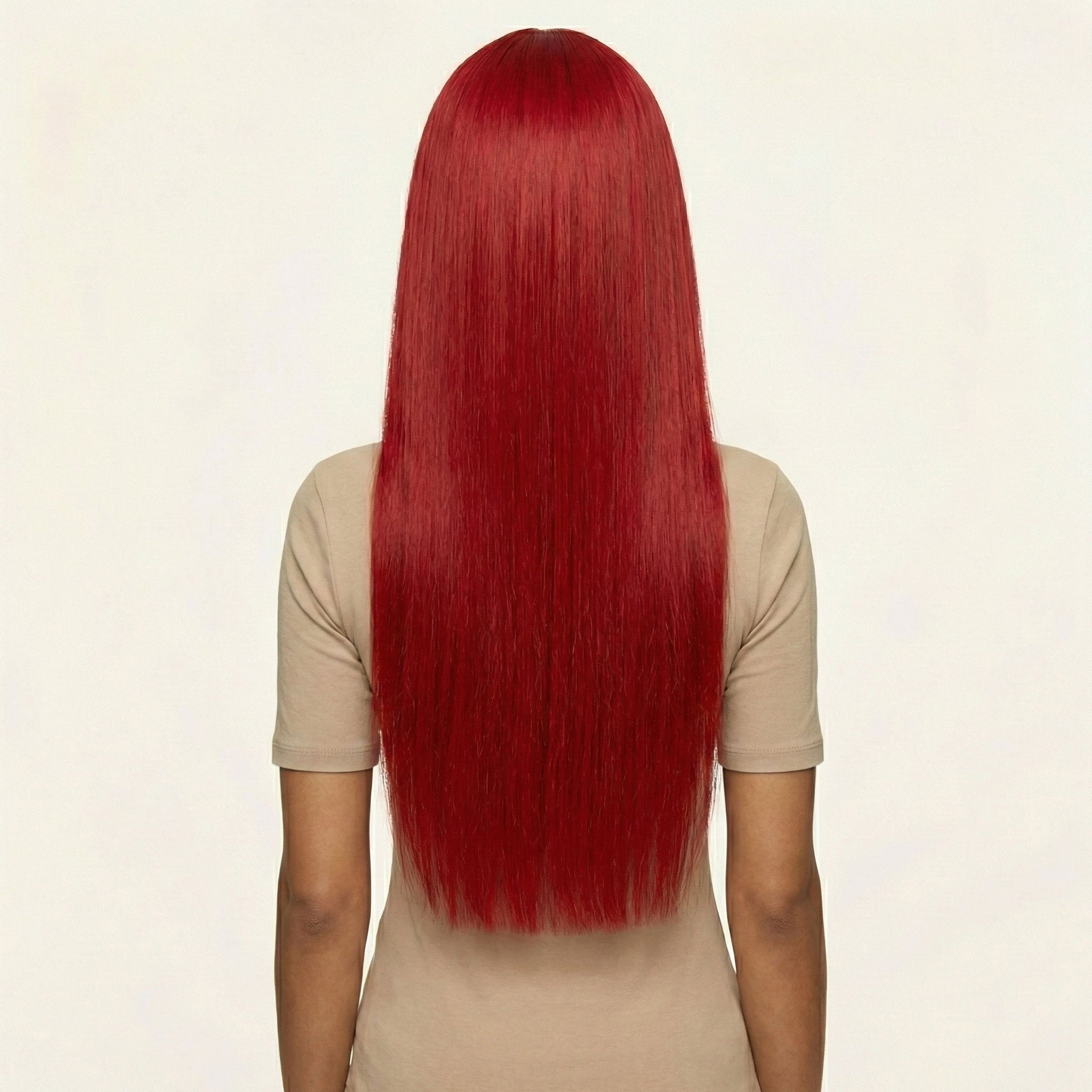 Perruque Synthétique Rouge Longue - Alethea - dos