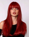 Perruque Synthétique Rouge Longue - Alethea