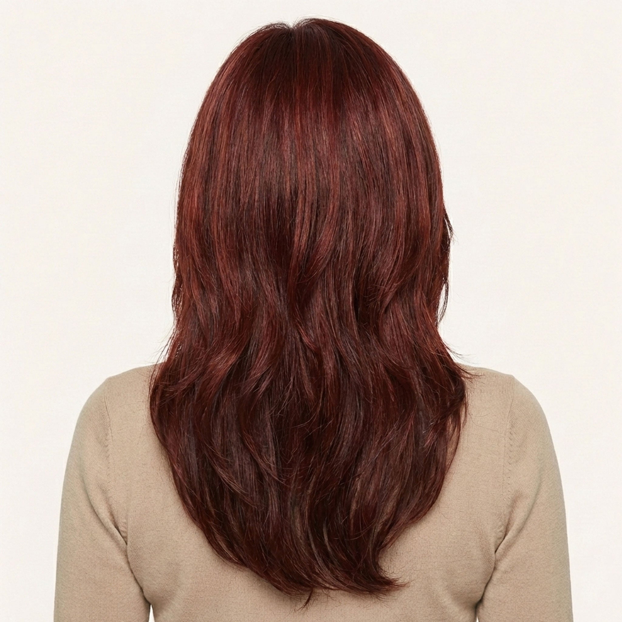 Perruque Synthétique Rouge Longue - Ysadora - dos