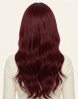 Perruque Synthétique Rouge Longue - Briony - dos