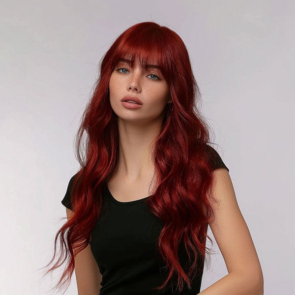 Perruque Synthétique Rouge Longue - Briony