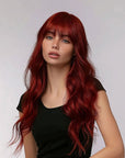 Perruque Synthétique Rouge Longue - Briony