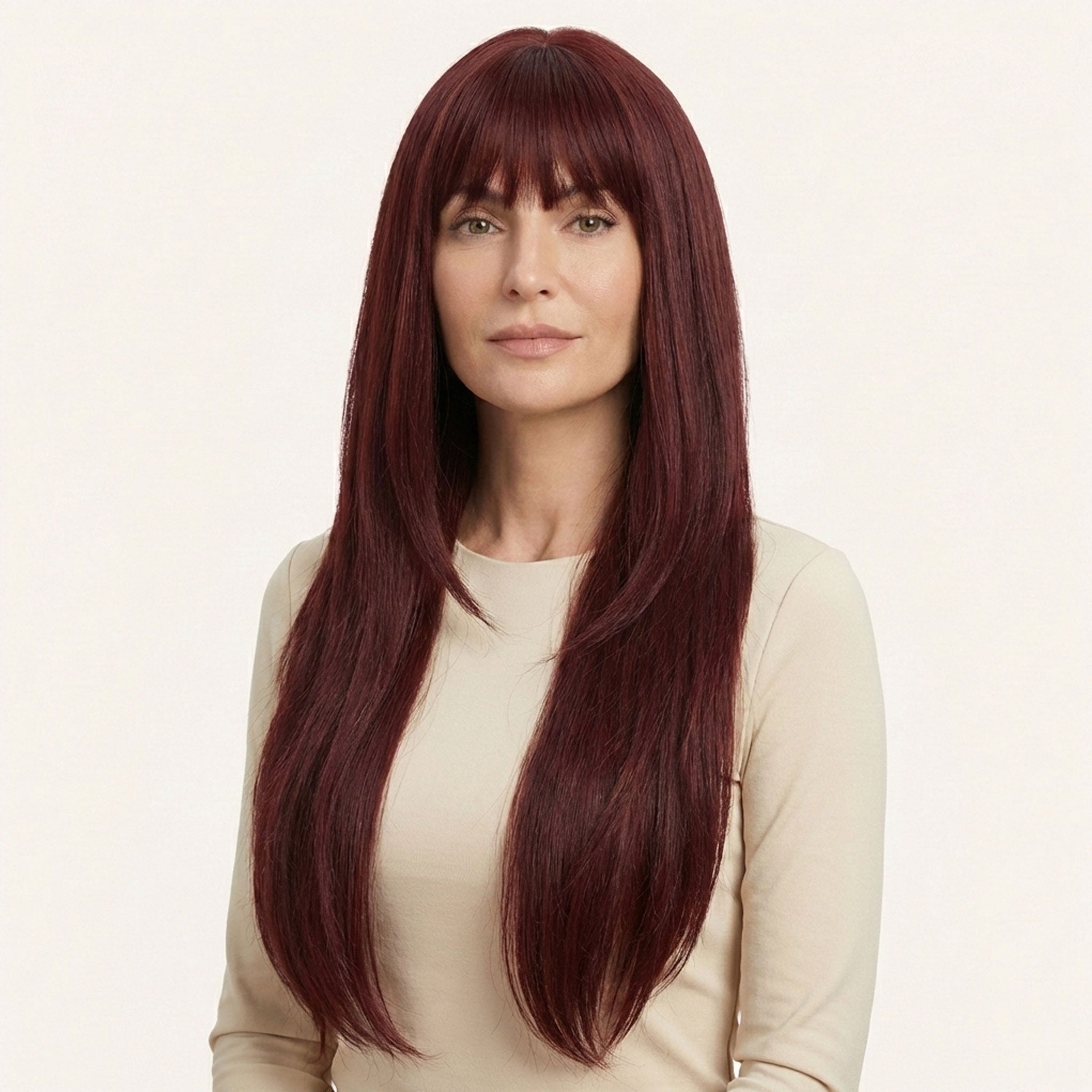 Perruque Synthétique Rouge Longue - Faustine