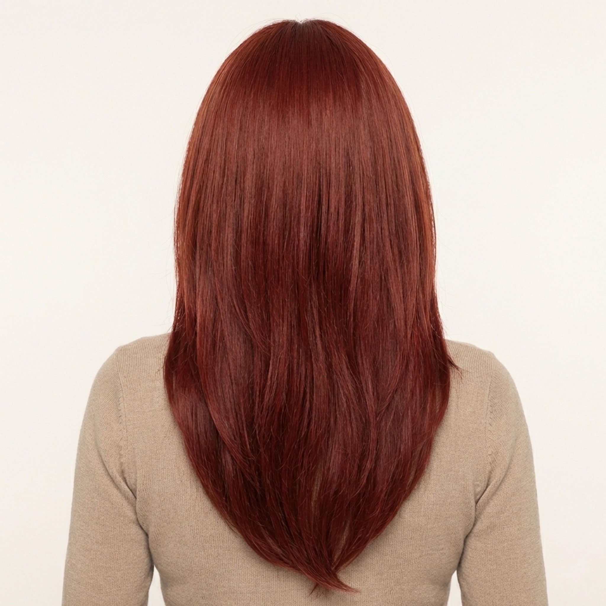 Perruque Synthétique Rouge Longue - Graciela - dos