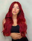 Perruque Synthétique Rouge Longue - Ilaria