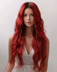 Perruque Synthétique Rouge Longue - Philomela