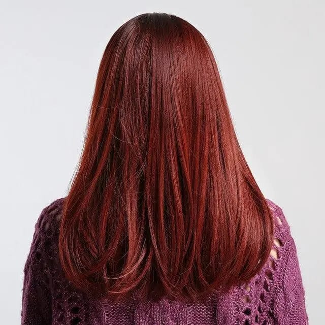 Perruque Synthétique Rouge Longue - Hania