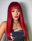 Perruque Synthétique Rouge Longue - Ulyana - Perruque Femme