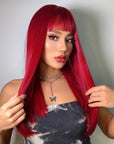 Perruque Synthétique Rouge Longue - Ulyana - Perruque Femme