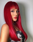 Perruque Synthétique Rouge Longue - Ulyana - Perruque Femme