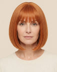 Perruque Synthétique Rousse A Frange - Léonie