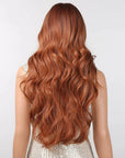 Perruque Synthétique Rousse Bouclée Longue - Aurore