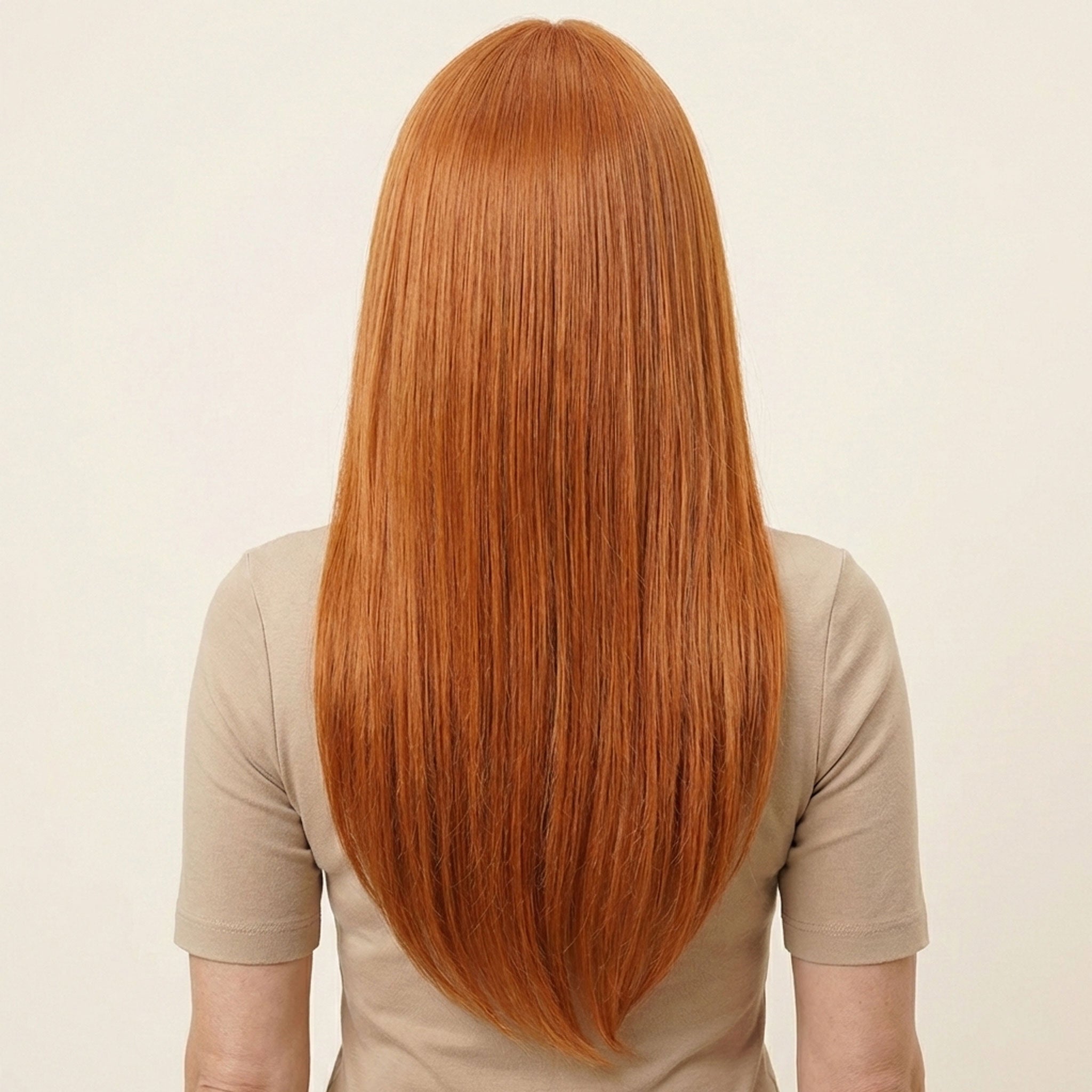 Perruque Synthétique Rousse Longue - Zara - dos