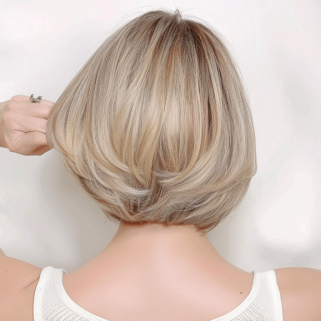 Perruque Naturelle Blonde Carré Court - Lysiane